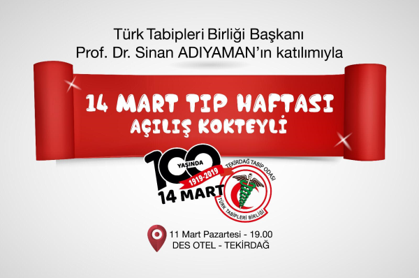  14 MART  TIP HAFTASI AÇILIŞ KOKTEYLİ 